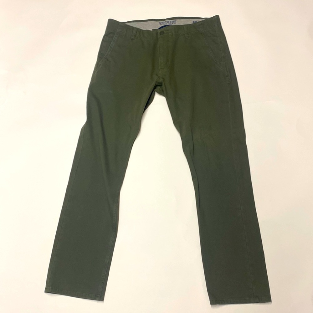 <2 for 25> Dockers Alpha Khaki Slim Olive Green 34/32